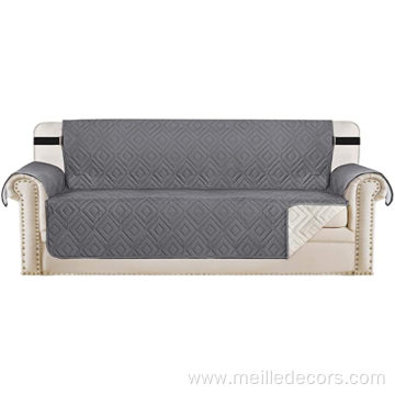 Furniture Protector Elastic Straps Reversible Sofa Cover